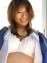 Towa Aino schoolgirl model show us her hot body