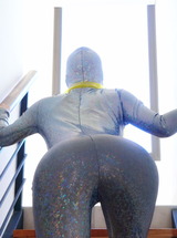 Titiana Teases With A Kinky Catsuit And Gag On This Daring Solo Expedition