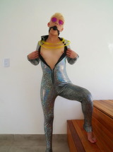 Titiana Teases With A Kinky Catsuit And Gag On This Daring Solo Expedition