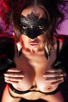 Brandy Aniston seduces in her mask