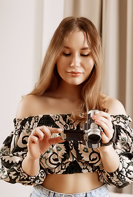 Voluptuous Brunette Amalia Davis Filming Avidly As She Masturbates To An Intense Orgasm