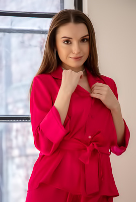 Monika May Sultry Beauty Smiles Seductively