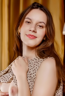 Giselle Smiling As She Feels Her Puffy Nipples Swell