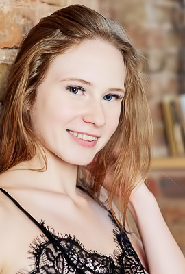 Zuzanna Freckle-faced Sweetie Is Reading On Her Bed