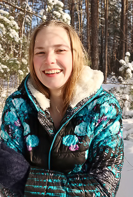 Lacy Nowak Has Fun Frolicking Half-naked In The Snow