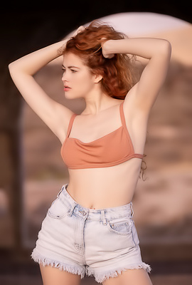 Heidi Romanova Redhead Hottie Nude Outdoors