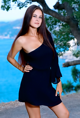 Martina Mink Curvy Figure Is Perfectly Showcased By A Chic Little Black Dress