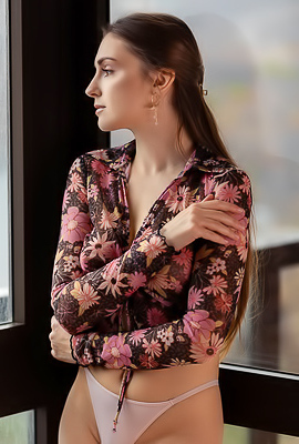 Monika May Sinking Naked Into The Plush Embrace Of An Armchair