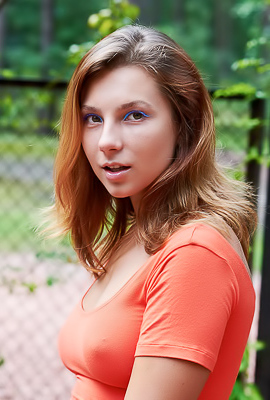 Belka The Bright Fabric Becoming Transparent And Clinging To Her Lovely Curves Alluringly