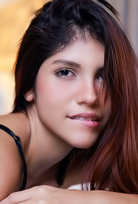 Demont Showcased Enticingly In Strappy Black Lingerie