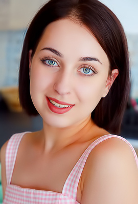 Alin Luxe In Her Pink Gingham Dress Revealing Her Luscious Ass