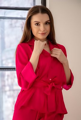 Monika May With Sensual Body Language Commanding Attention