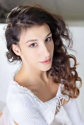 Luna Ortega Leggy Spanish Brunette Reclines On The Cool Marble Surface