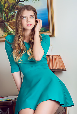 Kay J Squeezing Her Soft Breasts And Stroking Her Puffy Nipples Sensually