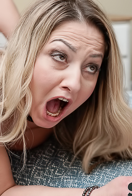 Gina reveals her secret life with a passionate blowjob under neighbors judgmental gaze