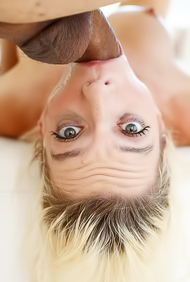 Kenna James Blonde Tresses Cascade As She Swallows Deep